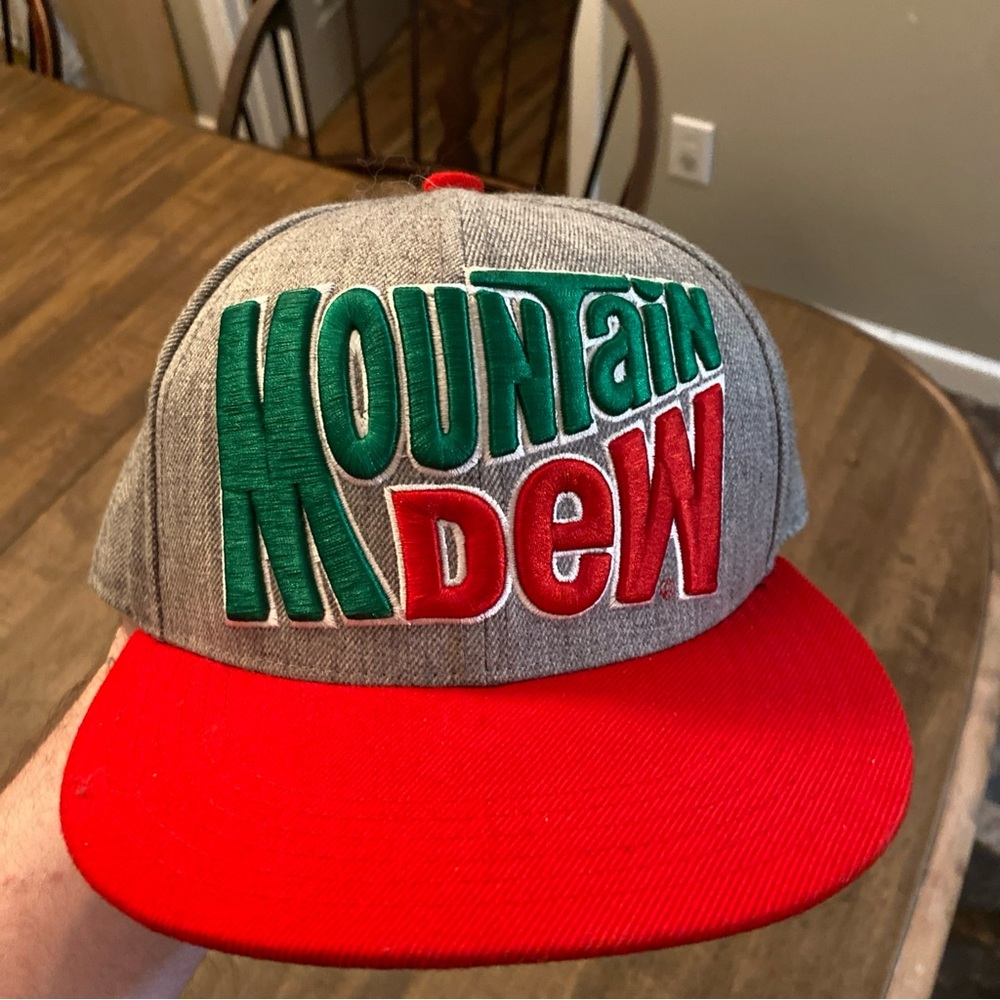 Mountain Dew Gray and Red Cap